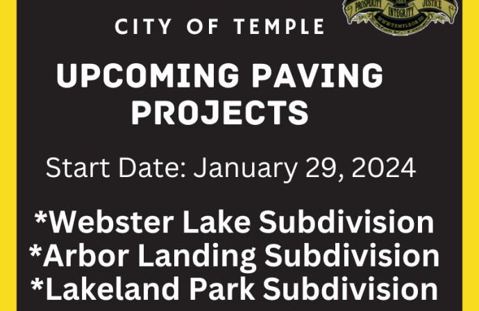 Upcoming Paving Projects