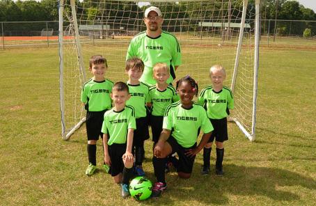 Green jersey soccer team