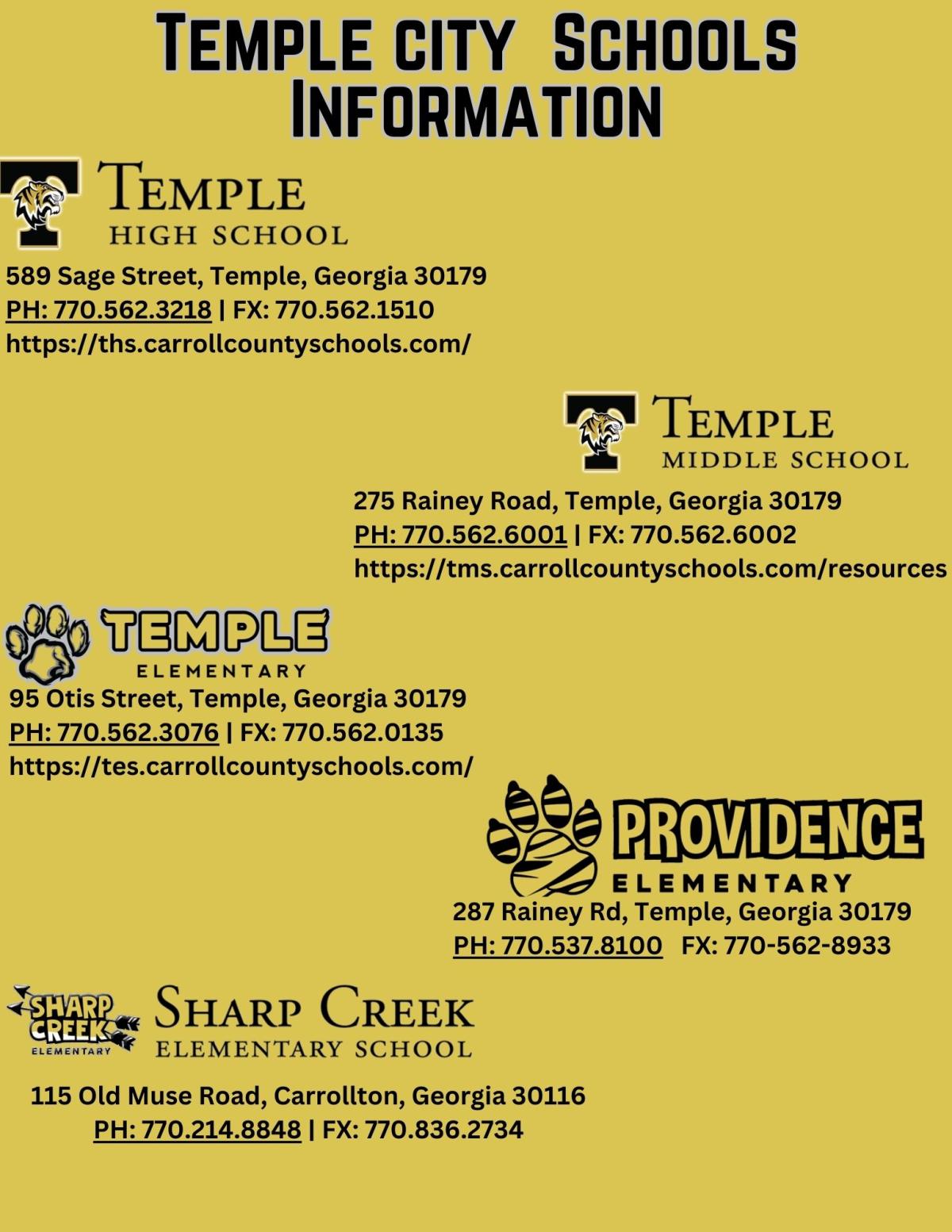 Temple School Information